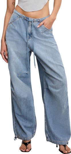 Good American Lite Drawstring Jeans | Nordstrom