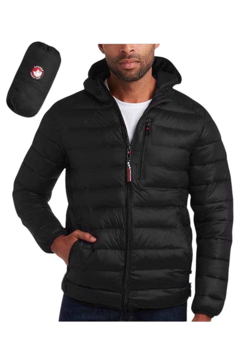 CANADA WEATHER GEAR Men
s Packable Puffer Bubble Coat, Main, color,