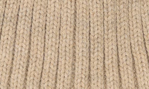 Calvin Klein Faux Fur Pompom Beanie In Brown