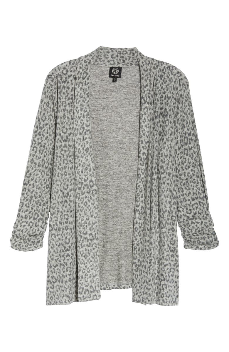 Bobeau Drape Front Cardigan, Alternate, color,