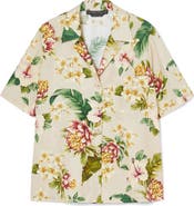 Marina Rinaldi Brais Floral Linen & Cotton Button-Up Shirt