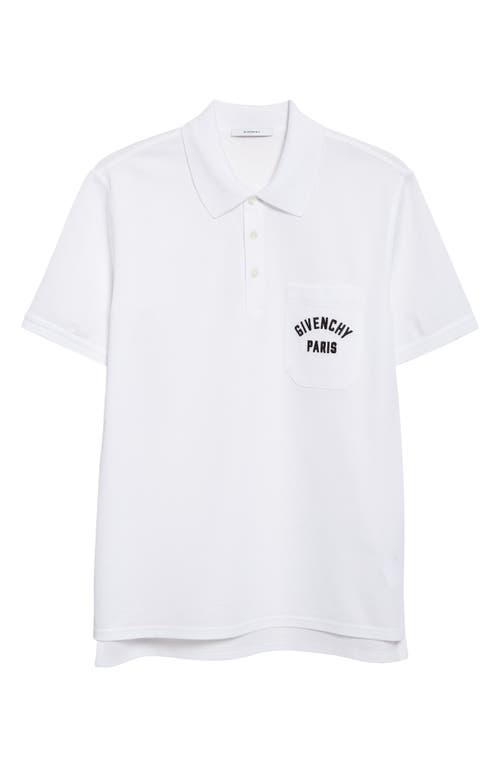 Givenchy Polo Shirt With Short Sleeves And Chest Pocket In White