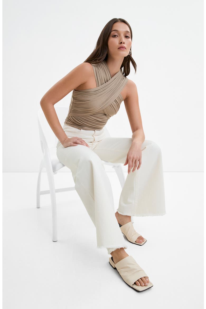 Alyssa Infinity Off the Shoulder Top, Alternate, color, SAND