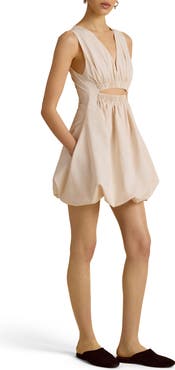 Marina Moscone Cotton Bubble Dress w/ Cutout