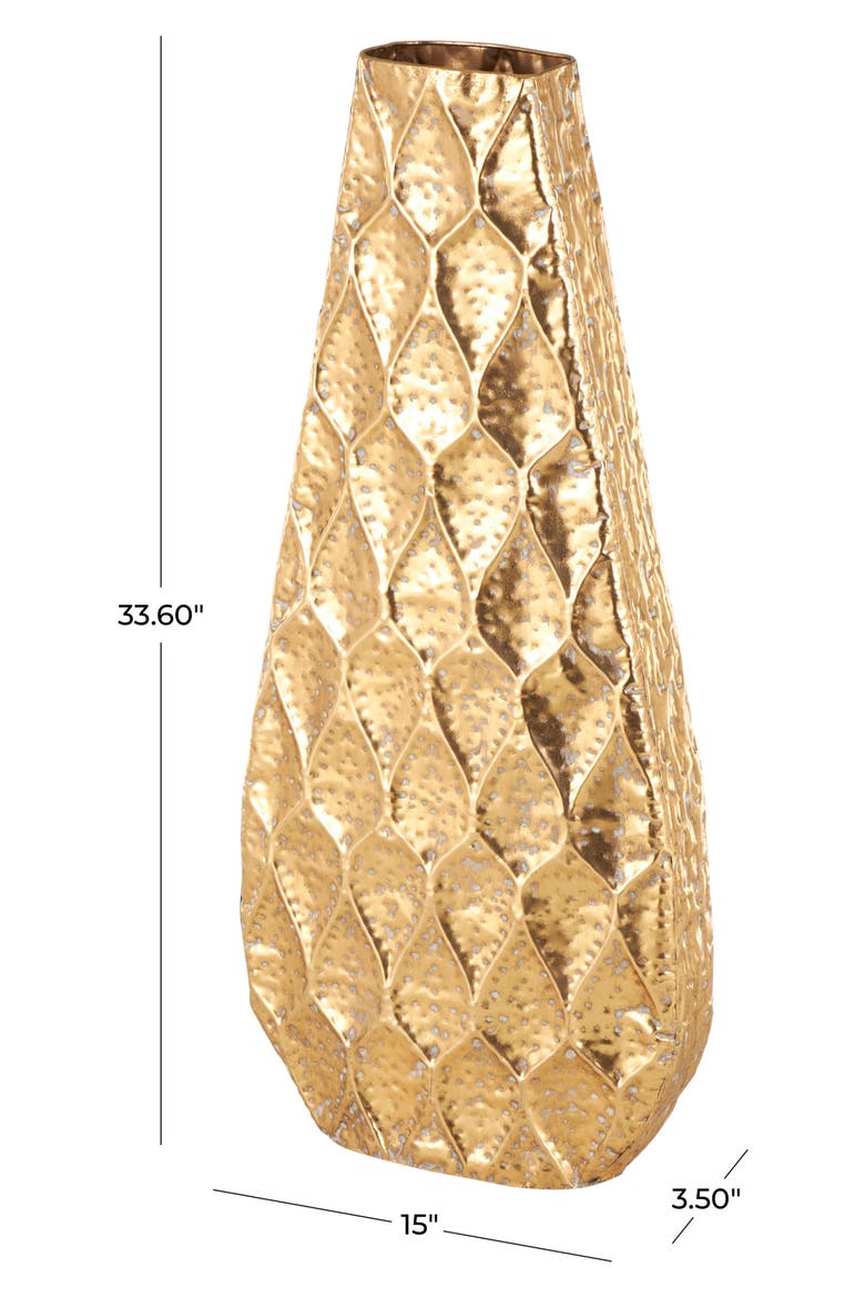 Metal Vase, Alternate, color, GOLD