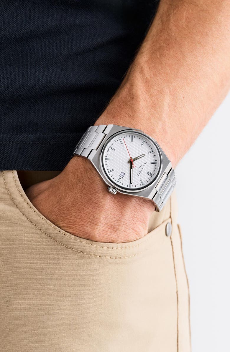 Ted Baker Barteen Bracelet Watch, 40mm, Alternate, color, Silver