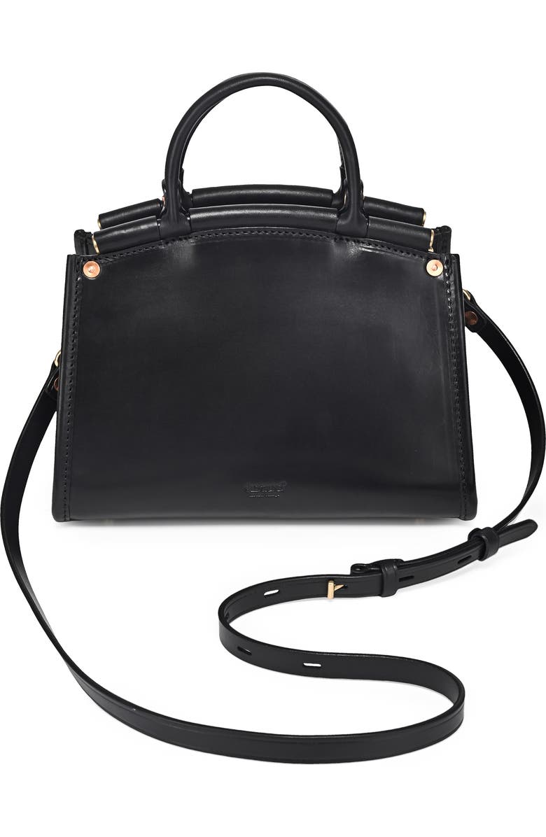 OLD TREND Laurel Genuine Leather Vintage Structured Satchel, Alternate, color, Black