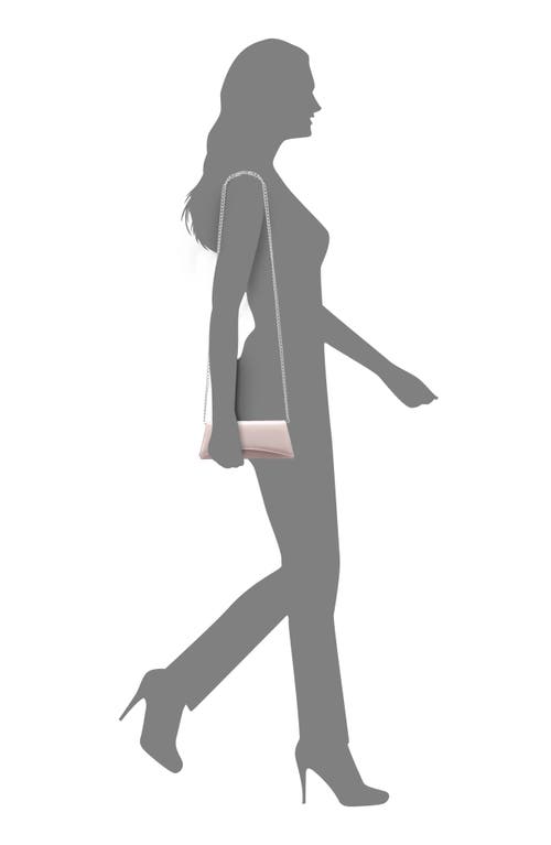 Nina Zoey Faux Leather Clutch In Beige