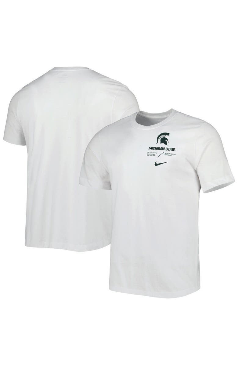 Nike Men's Nike White Michigan State Spartans Team Practice Performance T-Shirt, Main, color, 