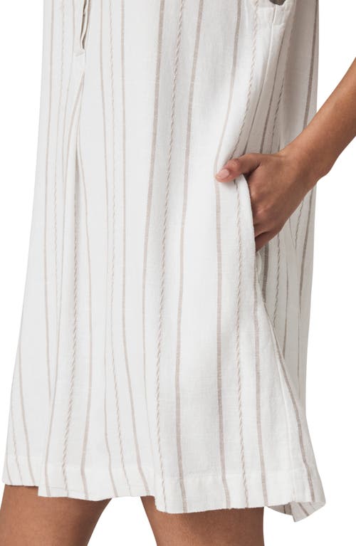 Splendid Gabrielle Stripe Mini Shirtdress In White