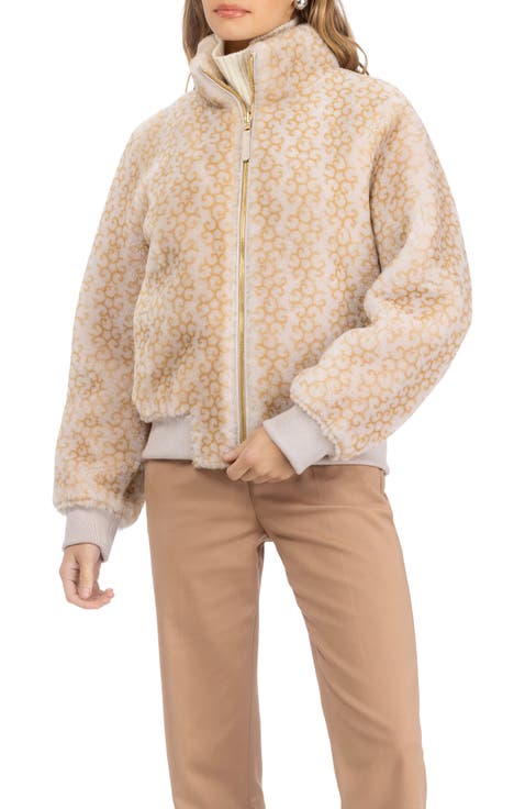 Genuine Shearling Insignia Bomber Jacket, Reversible