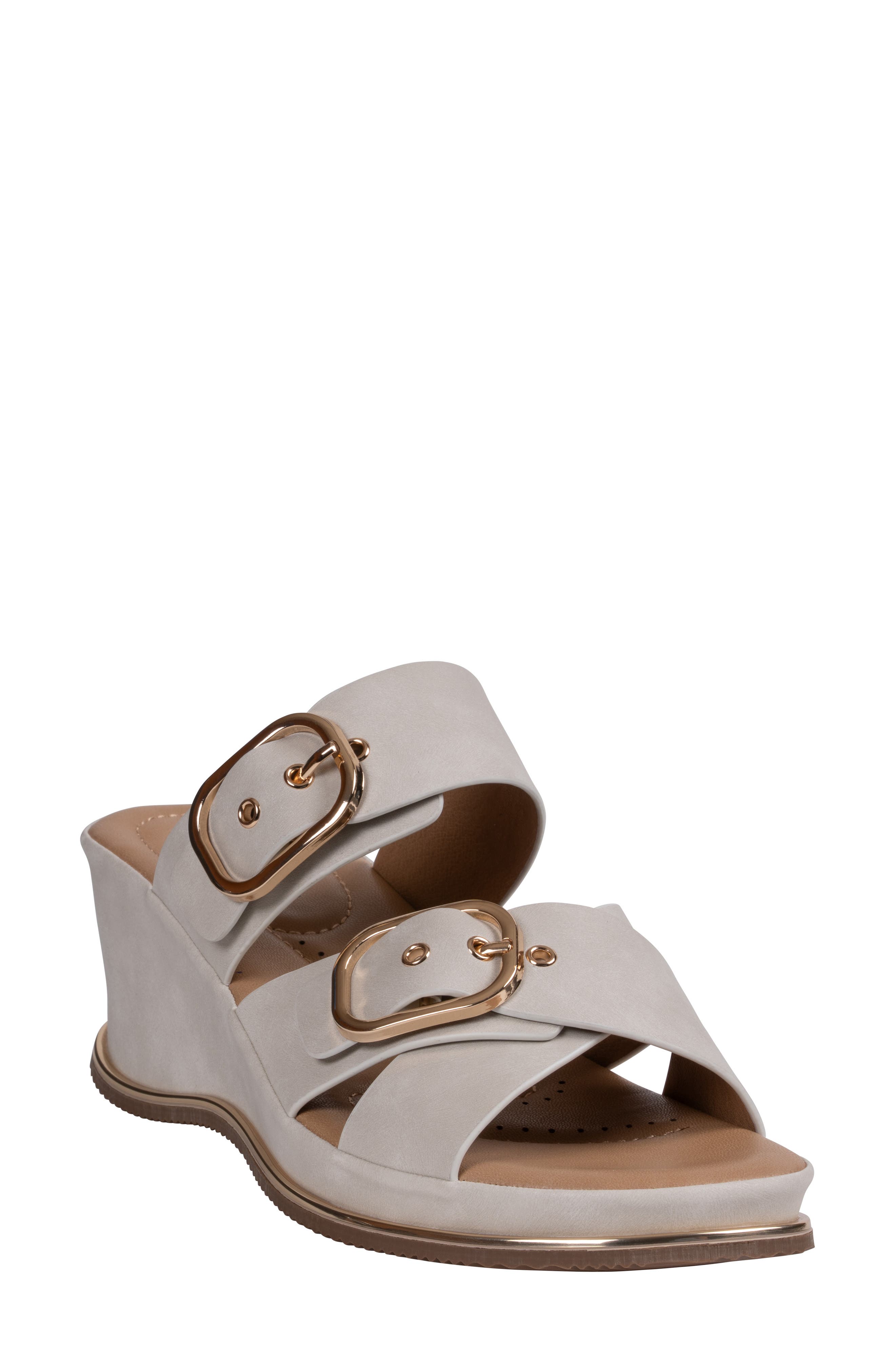 GOOD CHOICE NEW YORK Olana Platform Wedge Slide Sandal