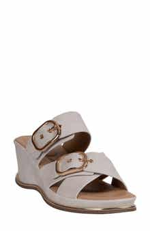 GOOD CHOICE NEW YORK Olana Platform Wedge Slide Sandal