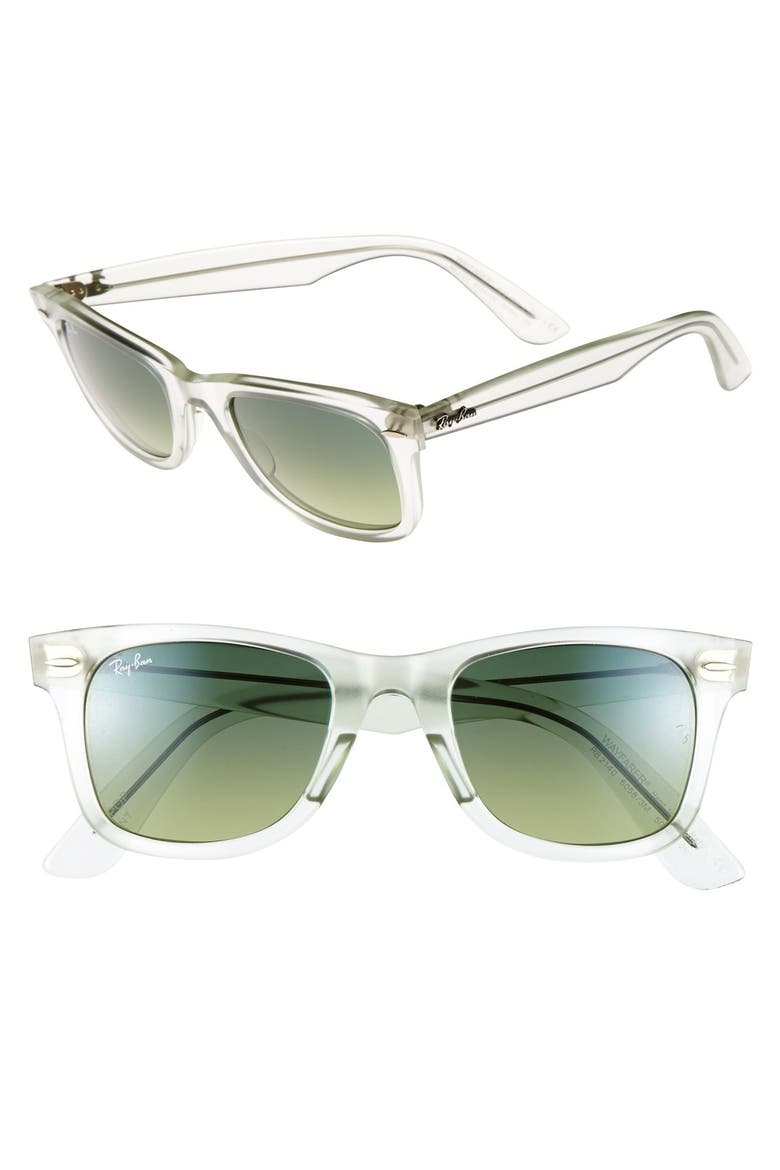 'Ice Pop Icon - Wayfarer' 50mm Sunglasses, Main, color, MINT