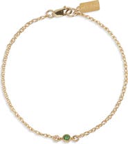 Set & Stones Cubic Zirconia Birthstone Pendant Bracelet