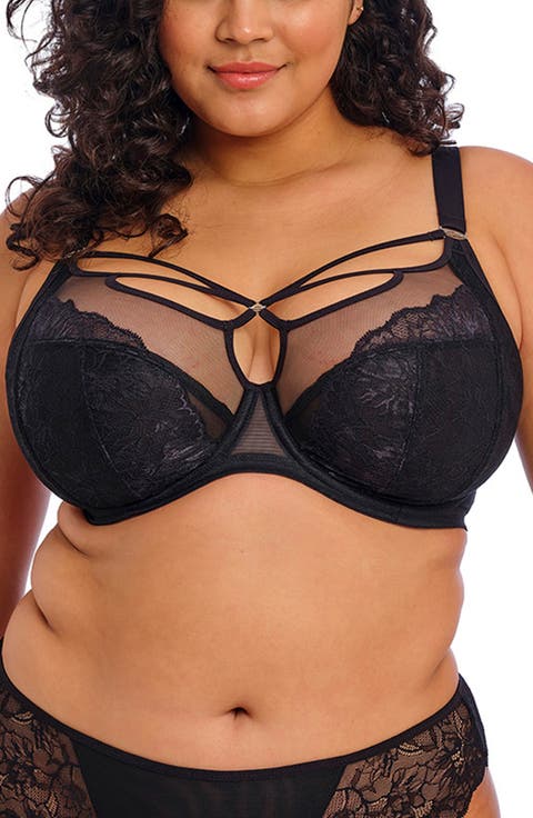 Brianna Underwire Strappy Plunge Bra (Plus Size)