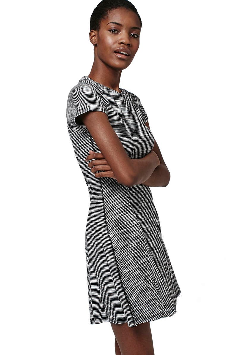 Topshop Space Dye Skater Dress, Alternate, color, 