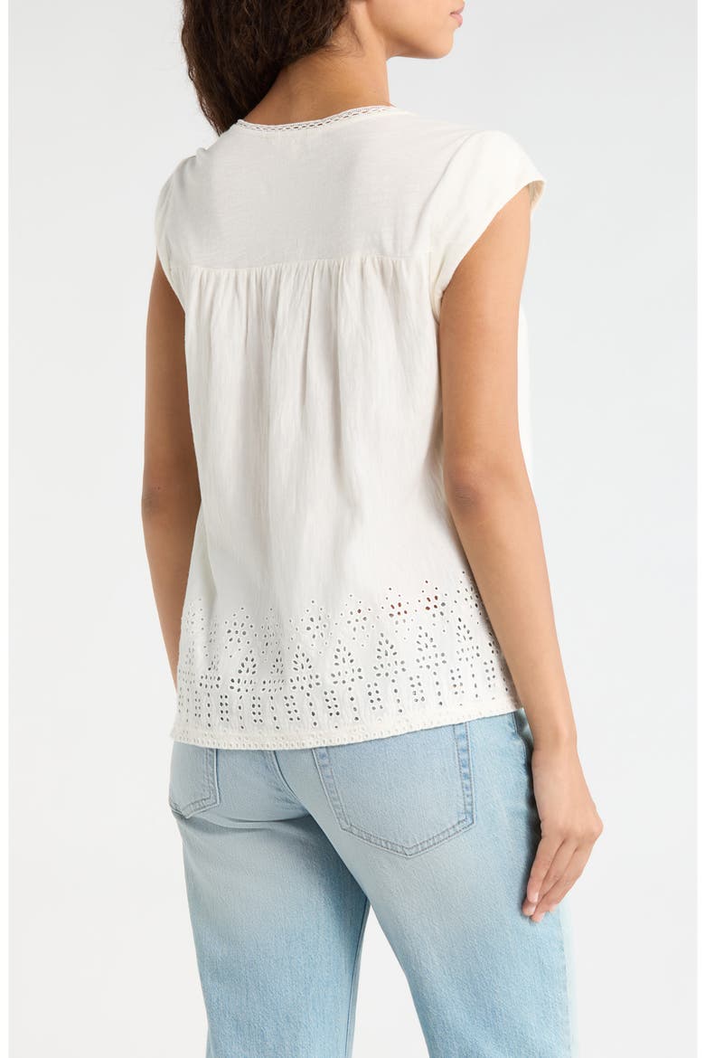 Eyelet Lace Top, Alternate, color, WHISPER WHITE