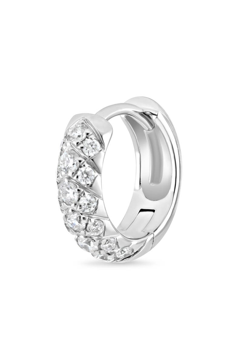 Getty 18k Gold Diamond Hoop Earrings, Alternate, color, 18KW