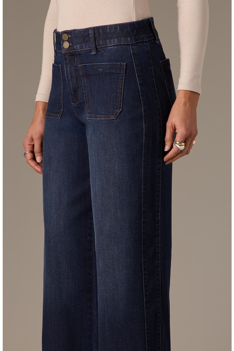 Emma Patch Pocket High Waist Wide Leg Jeans, Alternate, color, INDIGO