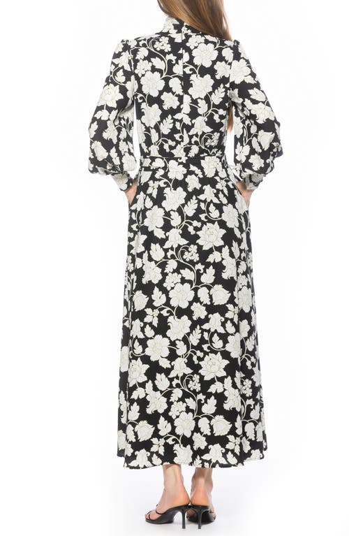 Alexia Admor Saliah Mockneck Blouson Sleeve Dress In Black