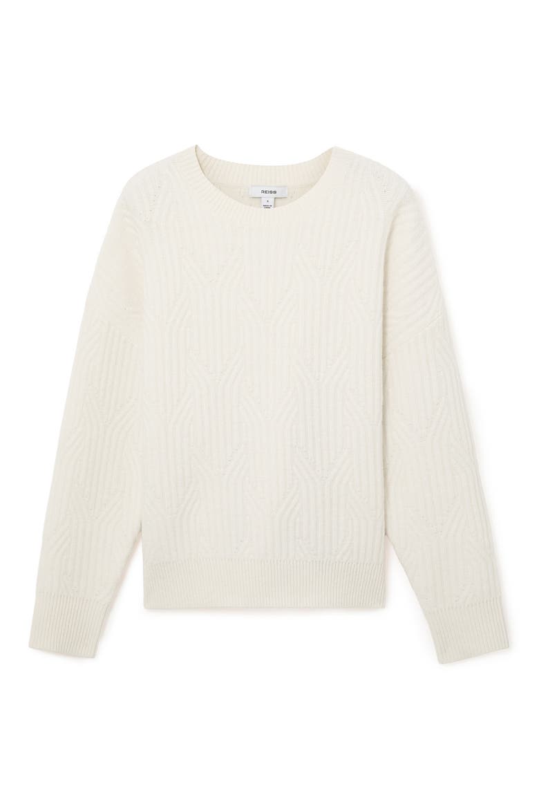 Leah Wool & Cashmere Crewneck Sweater, Alternate, color, IVORY