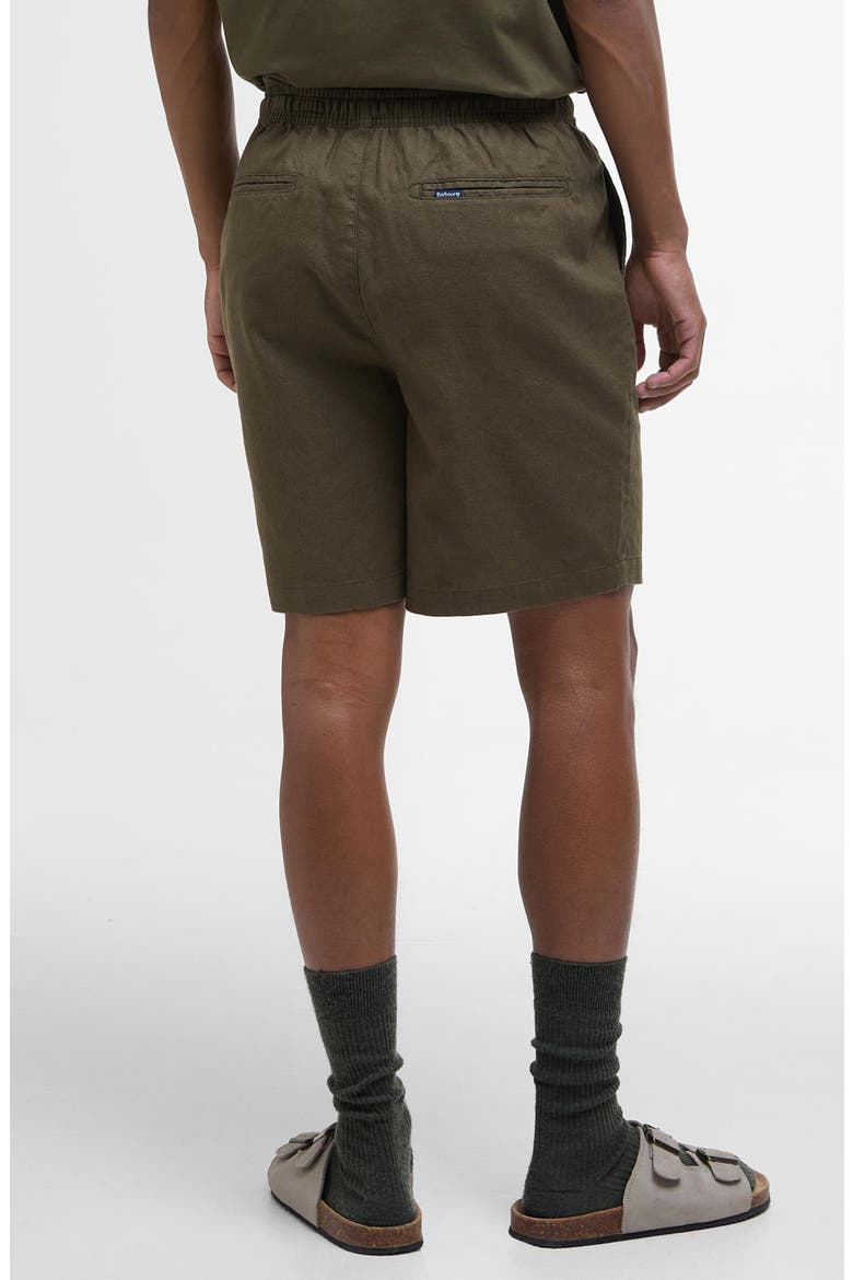 Relaxed Fit Linen & Cotton Drawstring Shorts, Alternate, color, LIGHT SAGE