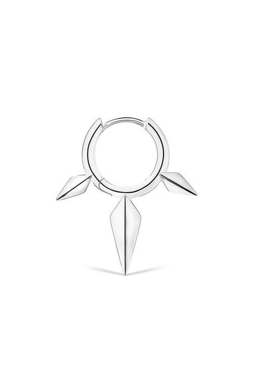 Shop Maria Tash Faceted Triple Long Spike Hoop Earring In White Gold