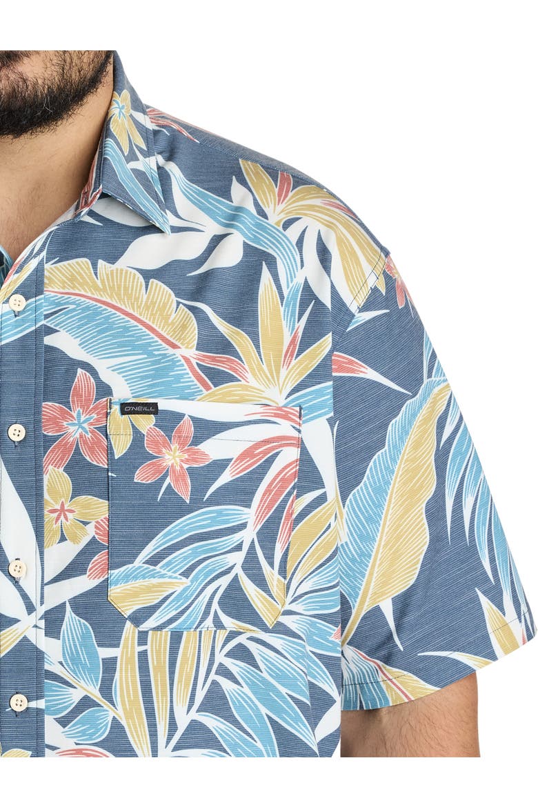 Big & Tall TRVLR Series Traverse Floral Performance Sport Shirt, Alternate, color, MIDNIGHT NAVY