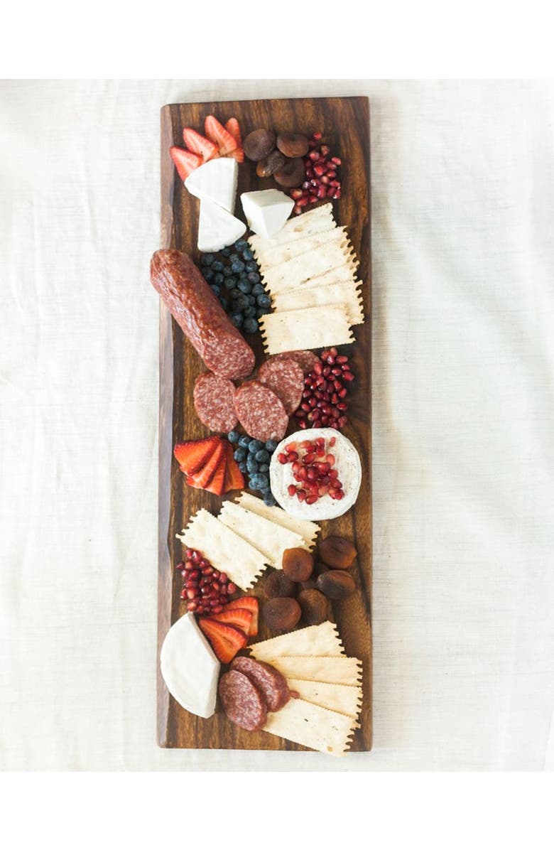 Creative Women 24" Acacia Wood Serving Board, Alternate, color, Brown