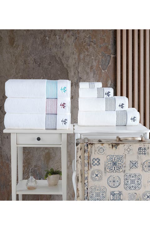 2-Piece Robe Stripe Towel Set