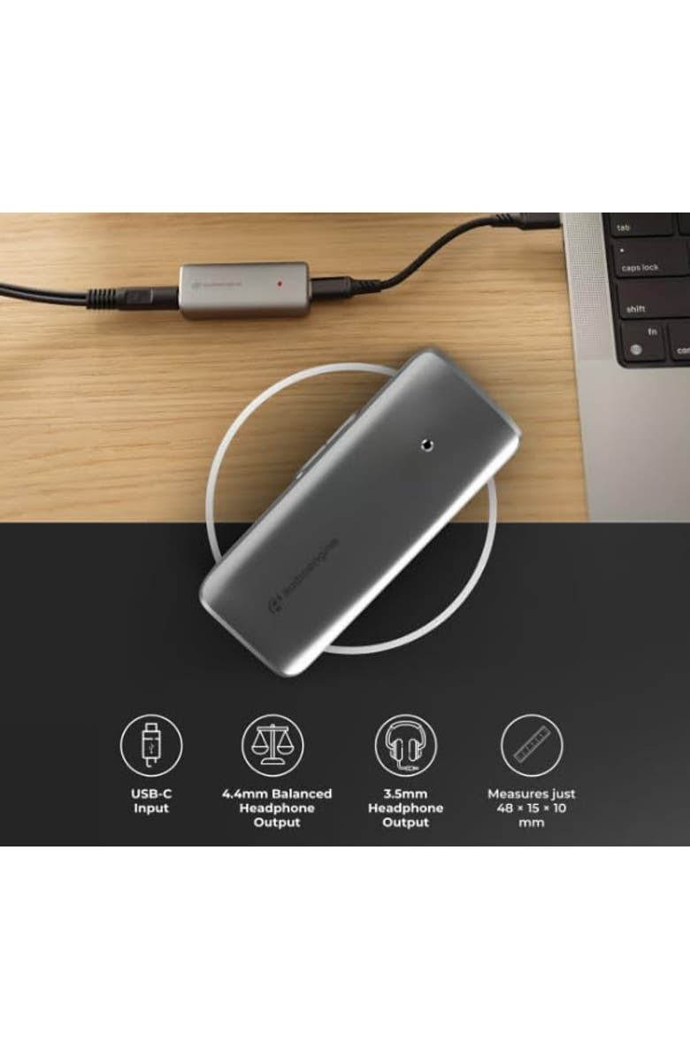 Audioengine HXL Portable Balanced Headphone Amplifier and HiFi DAC, Alternate, color, Dark Grey