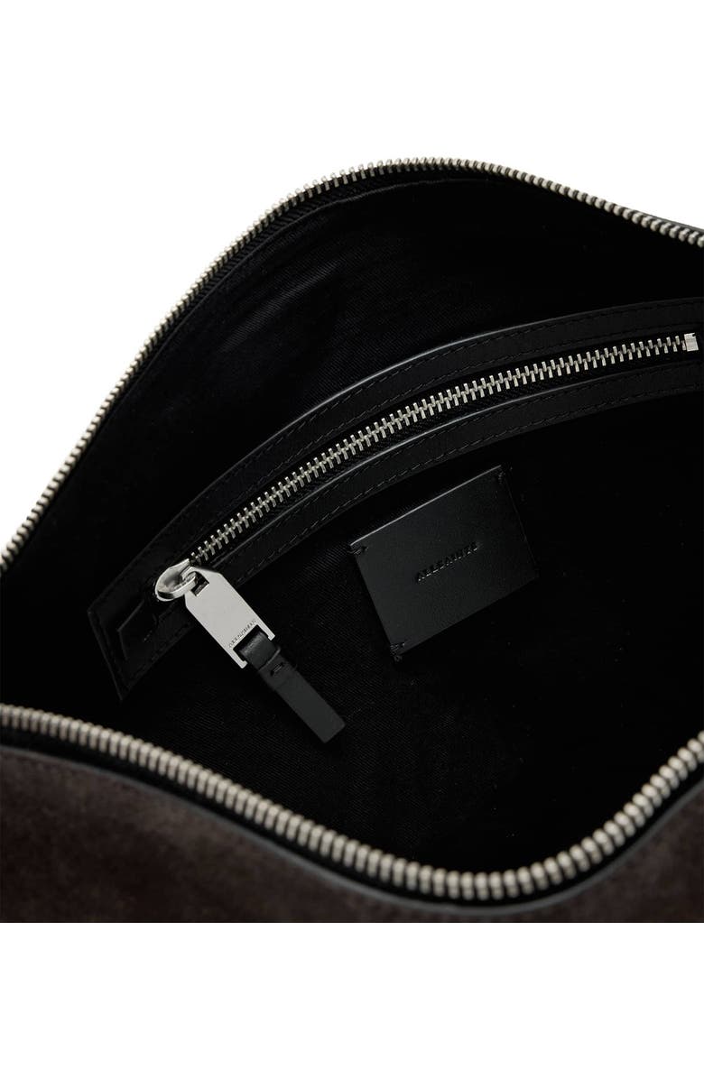 AllSaints Medium Alba Suede Shoulder Bag, Alternate, color, Bitter Brown