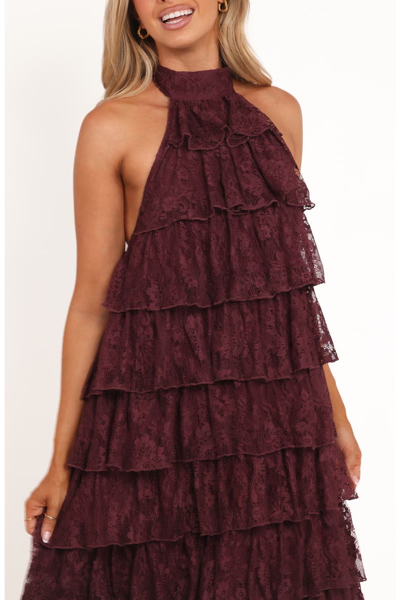 Zoella Ruffle Tiered Maxi Dress, Alternate, color, CHERRY LACE