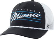 '47 Men's '47 Black Miami Marlins Downburst Trucker Adjustable Hat