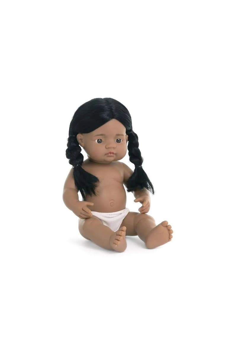 Miniland Baby Doll Native American Girl 15'', Alternate, color, Dark Skin