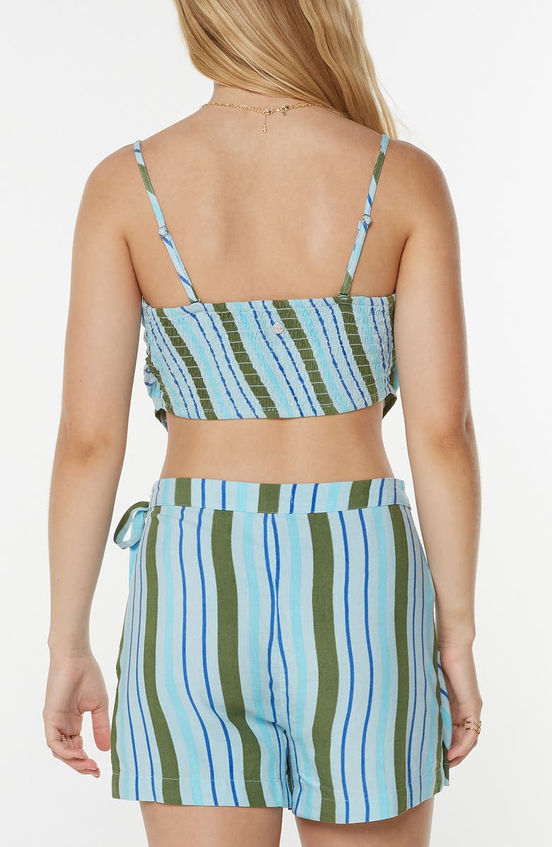 Roxy Wild at Heart Stripe Asymmetric Crop Top, Alternate, color, Stratosphere Wavy Lady Stripe