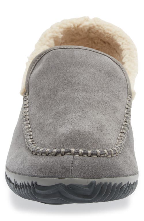 Sorel Dude Moc™ Faux Fur Lined Slipper In Gray