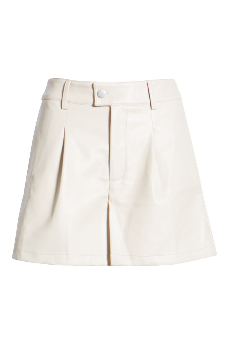 Faux Leather Shorts, Alternate, color, BEIGE