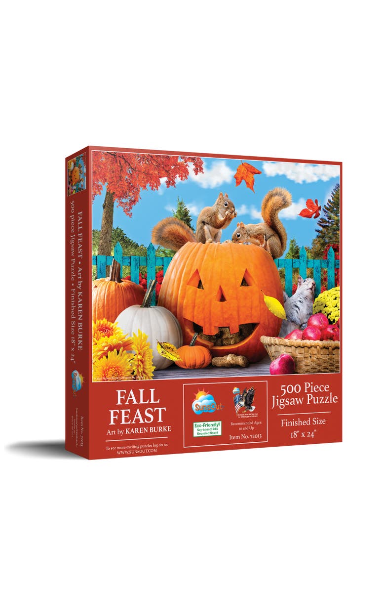 Sunsout Fall Feast 500 piece Jigsaw Puzzle for Adults, Main, color, Multicolor