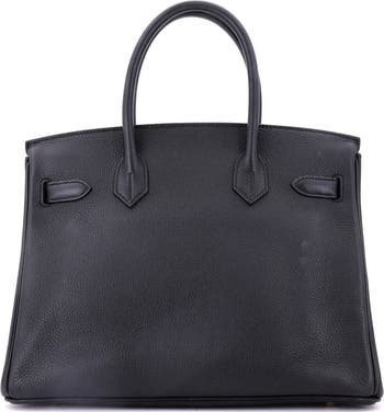 Birkin Handbag Black Novillo with Gold Hardware 30