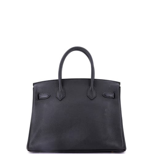 Pre-owned Hermes Hermes Birkin Handbag Black Novillo With Gold Hardware 30 In Black
