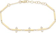 Zoë Chicco Prong Diamonds 14k Gold Diamond Bar Bracelet