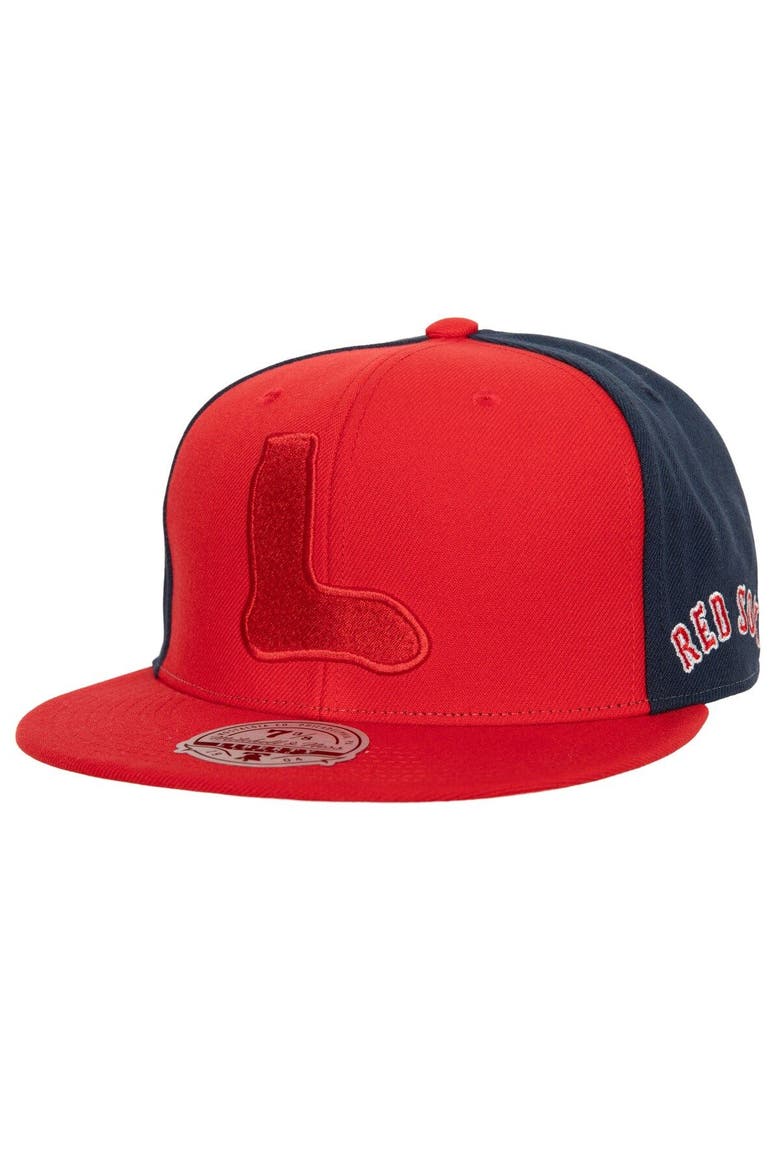 Men's Mitchell & Ness Red/ Boston Red Sox Bases Loaded Fitted Hat, Main, color, Red