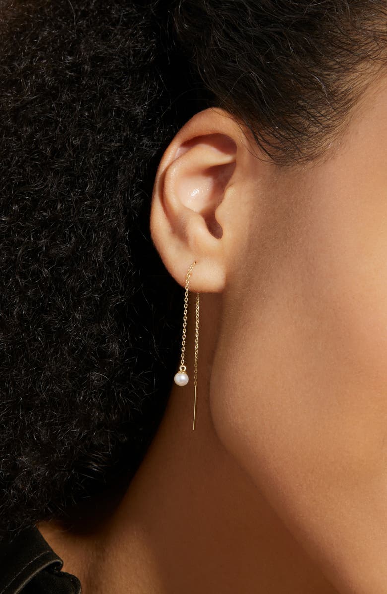 Ana Luisa Pearl Threader Earrings - Abrielle, Alternate, color,