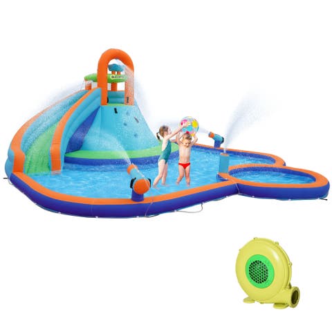 4 in 1 Water Slide, Inflatable Bounce House with Slide