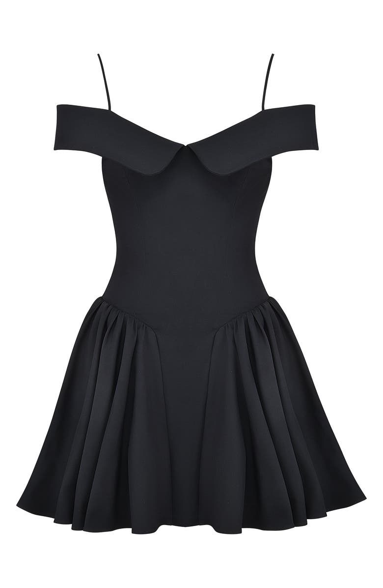 HOUSE OF CB Elida Off the Shoulder Minidress, Alternate, color, Black