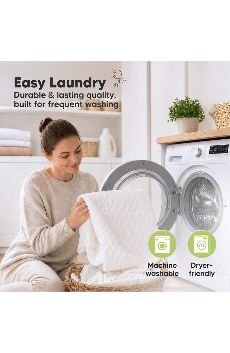 KeaBabies 1-Pack Mavy Protect+ Waterproof Twin Mattress Protectors, Alternate, color, Soft White