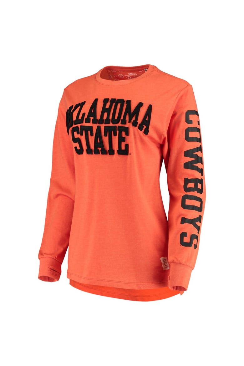 Women's Pressbox Orange Oklahoma State Cowboys Two-Hit Canyon Long Sleeve T-Shirt, Alternate, color, Orange