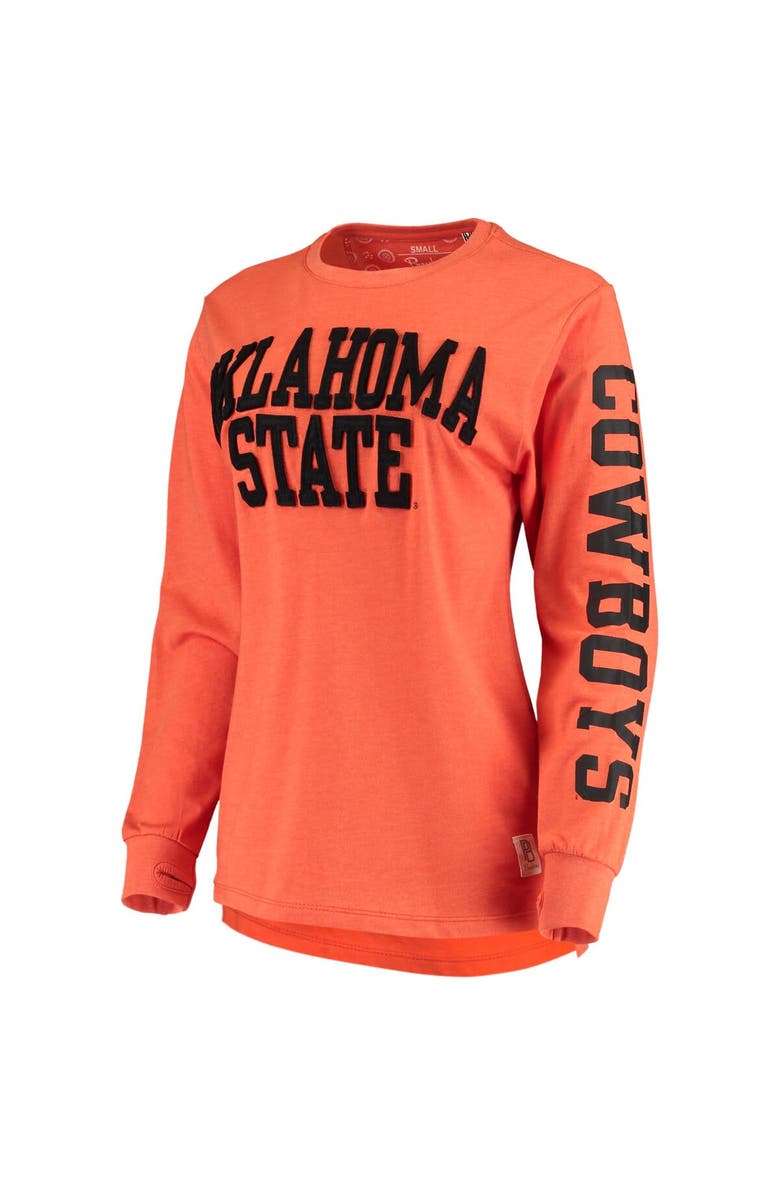 PRESSBOX Women's Pressbox Orange Oklahoma State Cowboys Two-Hit Canyon Long Sleeve T-Shirt, Alternate, color, Orange